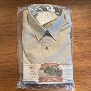 Filson Men's Safari Cloth Shirt c. 2006 - Khaki NWT and in Original Sealed Bag